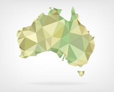 australian map green