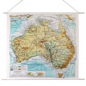 map of australia wall hanging