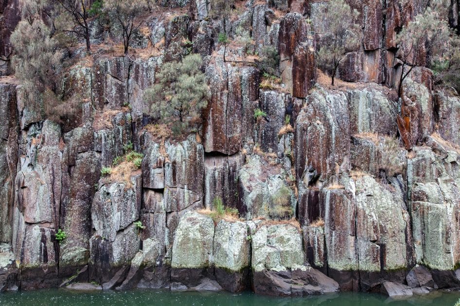 The spectacular rock formations at Cataract Gorge. 